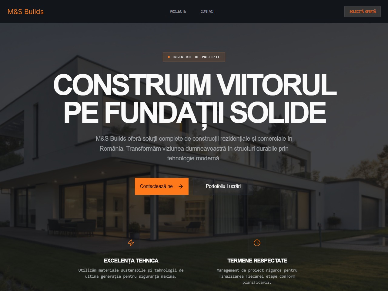 M&S Builds — previzualizare website